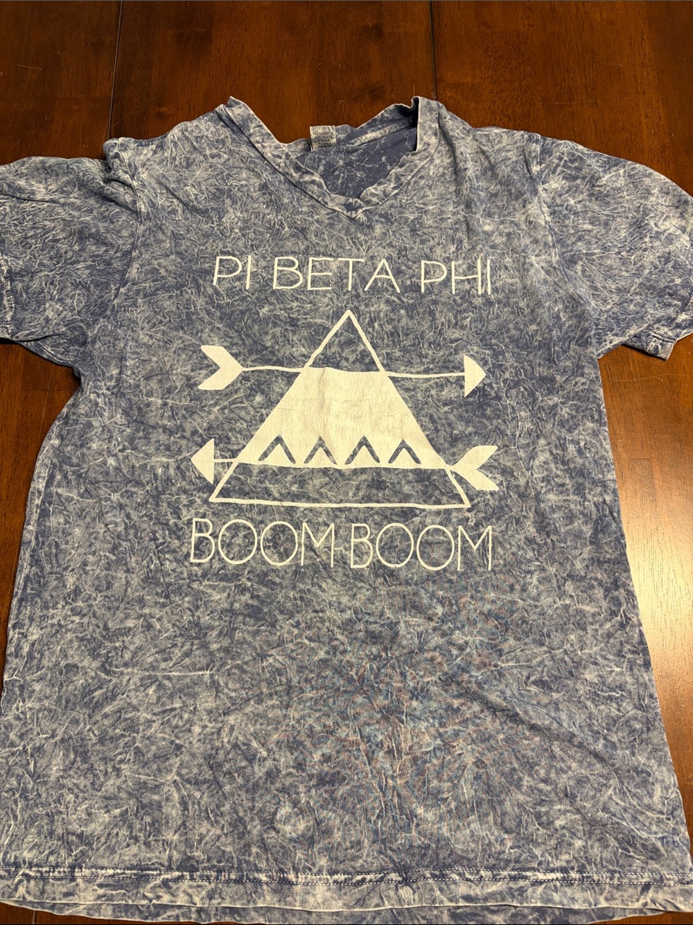 Kavio Blue Acid-Wash Pi Beta Phi Graphic Tee